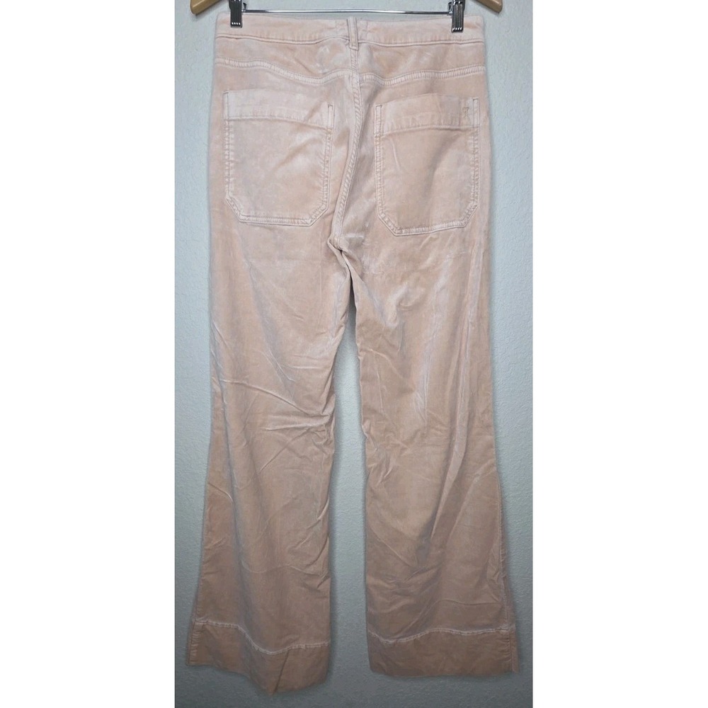 Pilcro Rylan Velvet High-Rise Flare Jeans Pink Women 28x35 Tall Boho Western - Picture 5 of 9